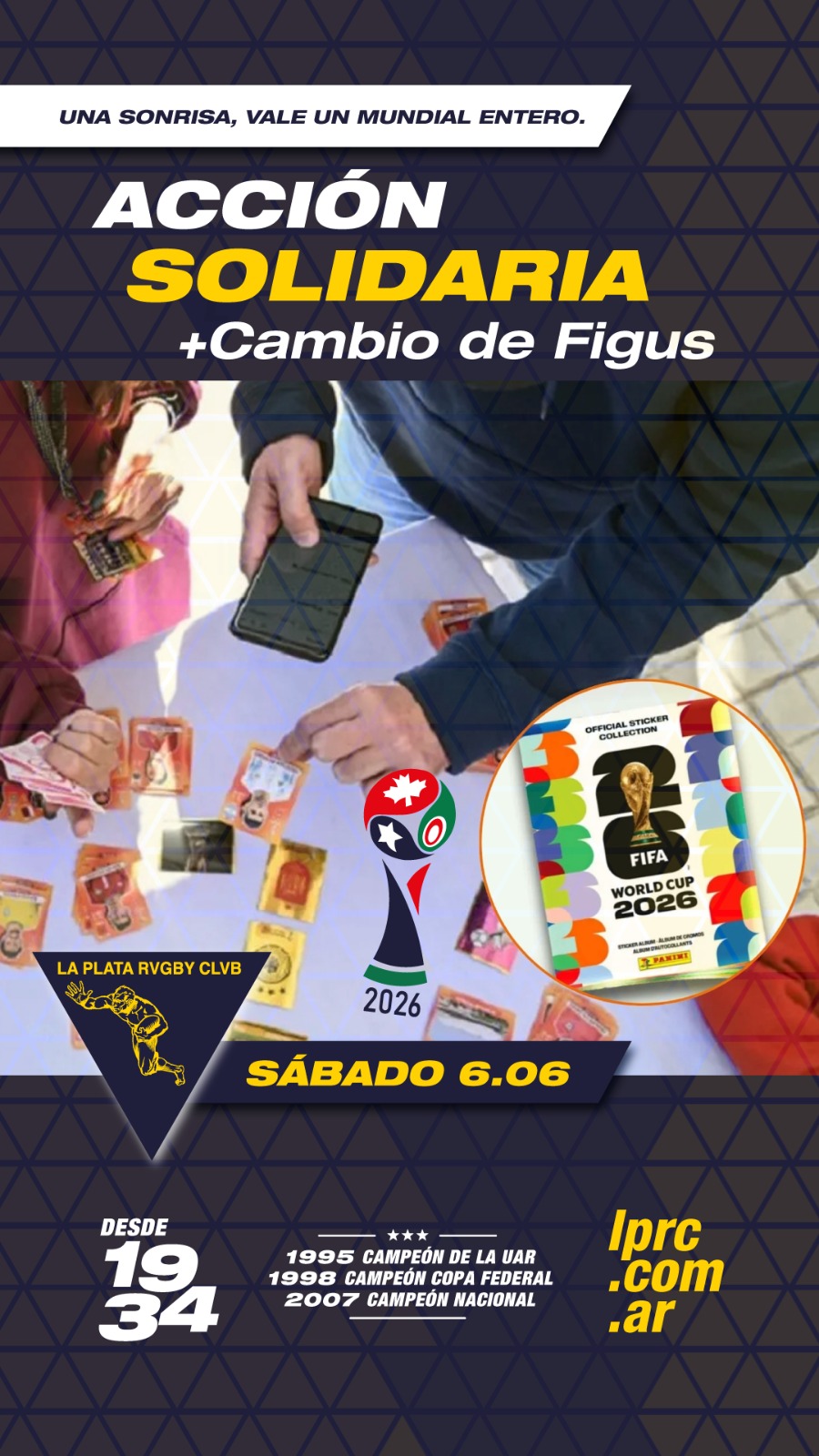 ACCIÓN SOLIDARIA + INTERCAMBIO DE FIGURITAS DEL MUNDIAL