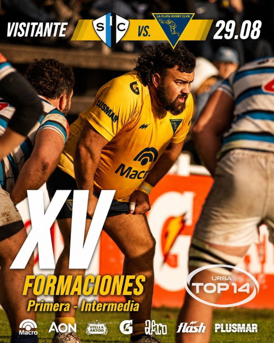 Compartimos las formaciones de primera e intermedia para enfrentar a @sanisidroclub  este sábado 29/08 por la fecha 20 del urba top 14 💛🏉