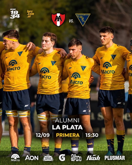 Compartimos la formación de primera para enfrentar a @aalumni este sábado 12/09 por la fecha 22 del urba top 14 💛🏉

📍 Tortuguitas 
🕞 15:30
📺  en vivo por Disney plus